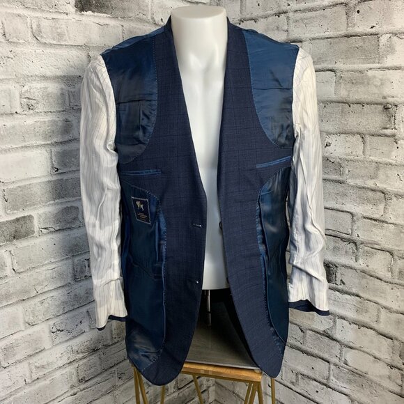Hart Schaffner Marx Union Made Check Print 2 Button Blazer - Picture 8 of 16